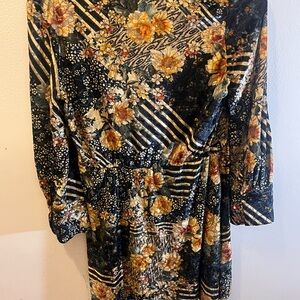 Zara Floral Long Sleeve Sundress with Bishop Sleeves